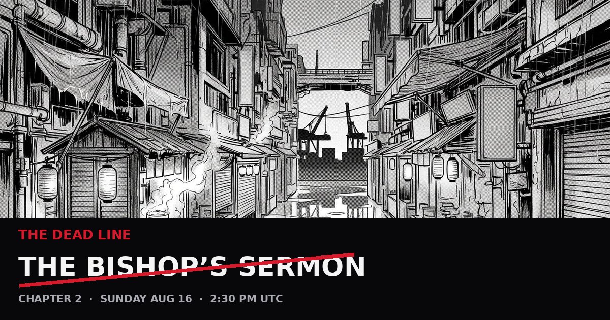 The Dead Line — Chapter 2 cover: The Bishop's Sermon